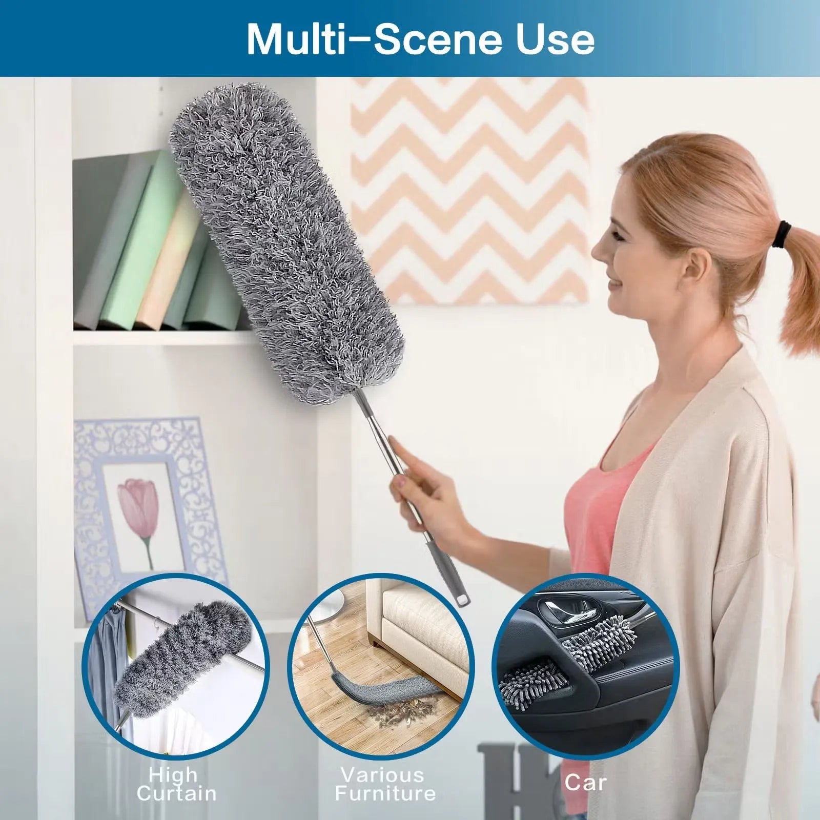 Flexible Microfiber Dusting Brush – Reach Every Corner