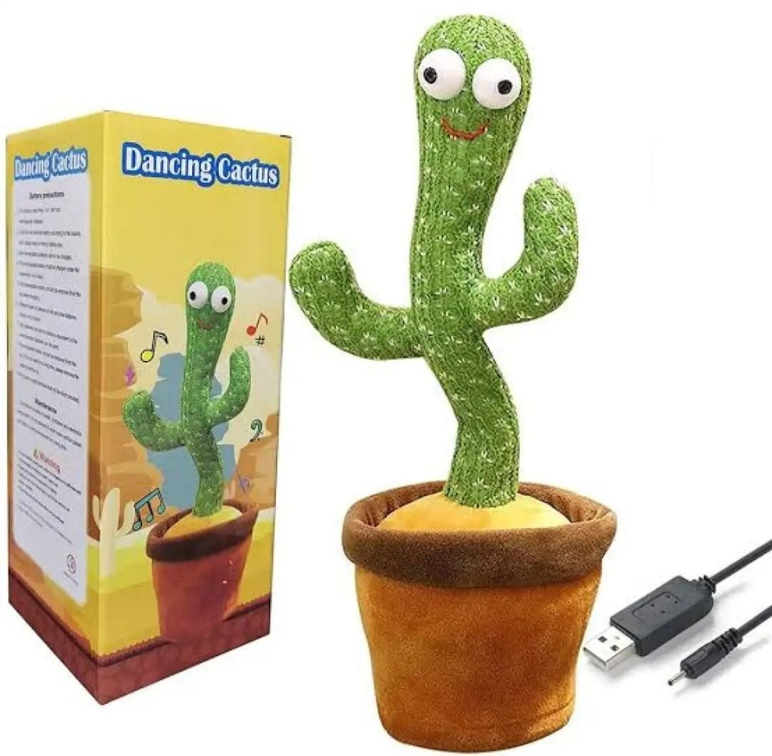 Dancing Cactus Toy – Rechargeable & Interactive Fun