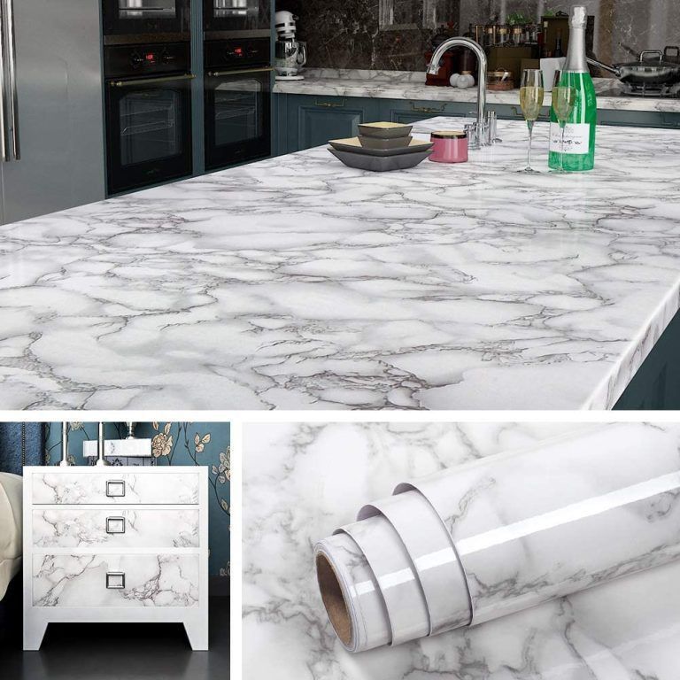 Self Adhesive Marble Sheet – Waterproof Wall & Counter Cover