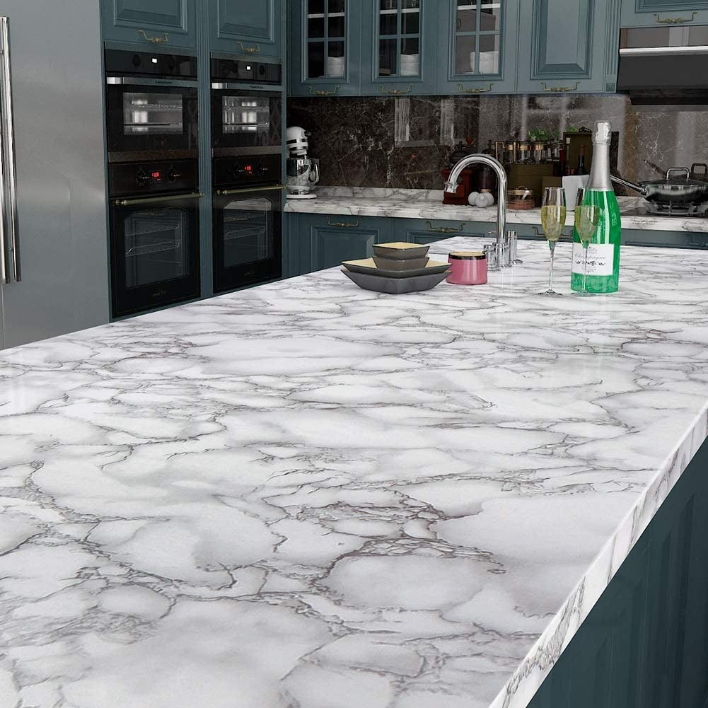 Self Adhesive Marble Sheet – Waterproof Wall & Counter Cover