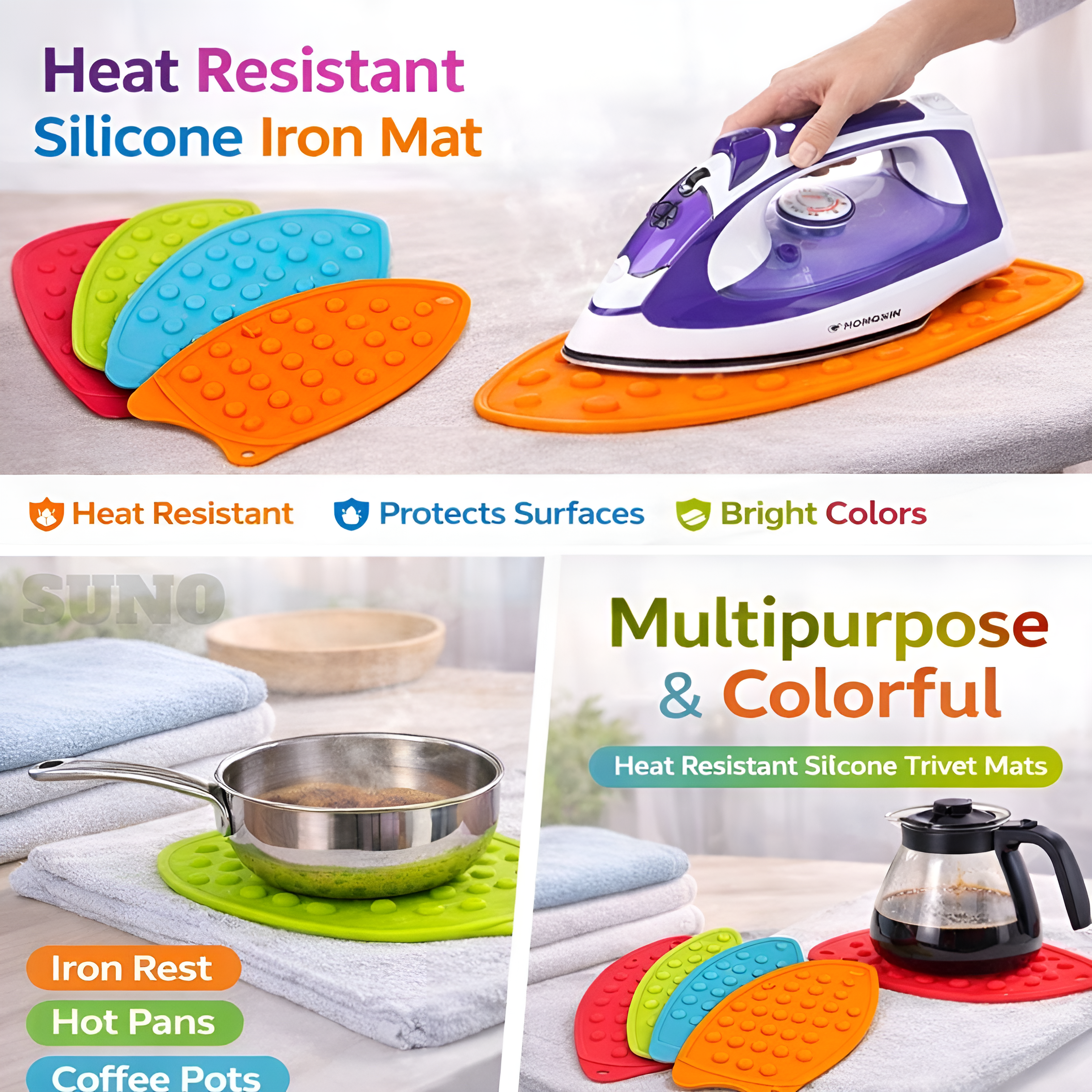 Silicone Iron Mat – Heat-Resistant & Safe Ironing Pad