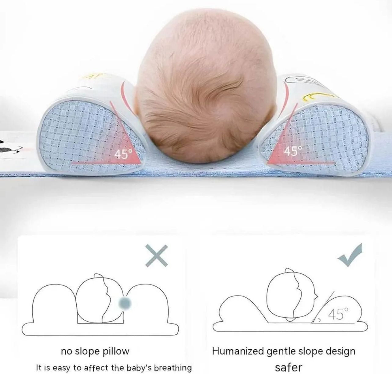 Baby Head Shaping Pillow – Soft Support for Newborn Comfort